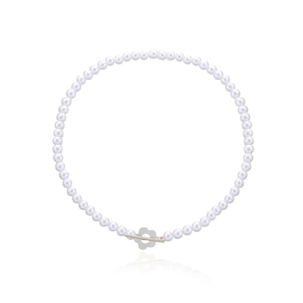 Floral Choker Flower Clasp Necklace
