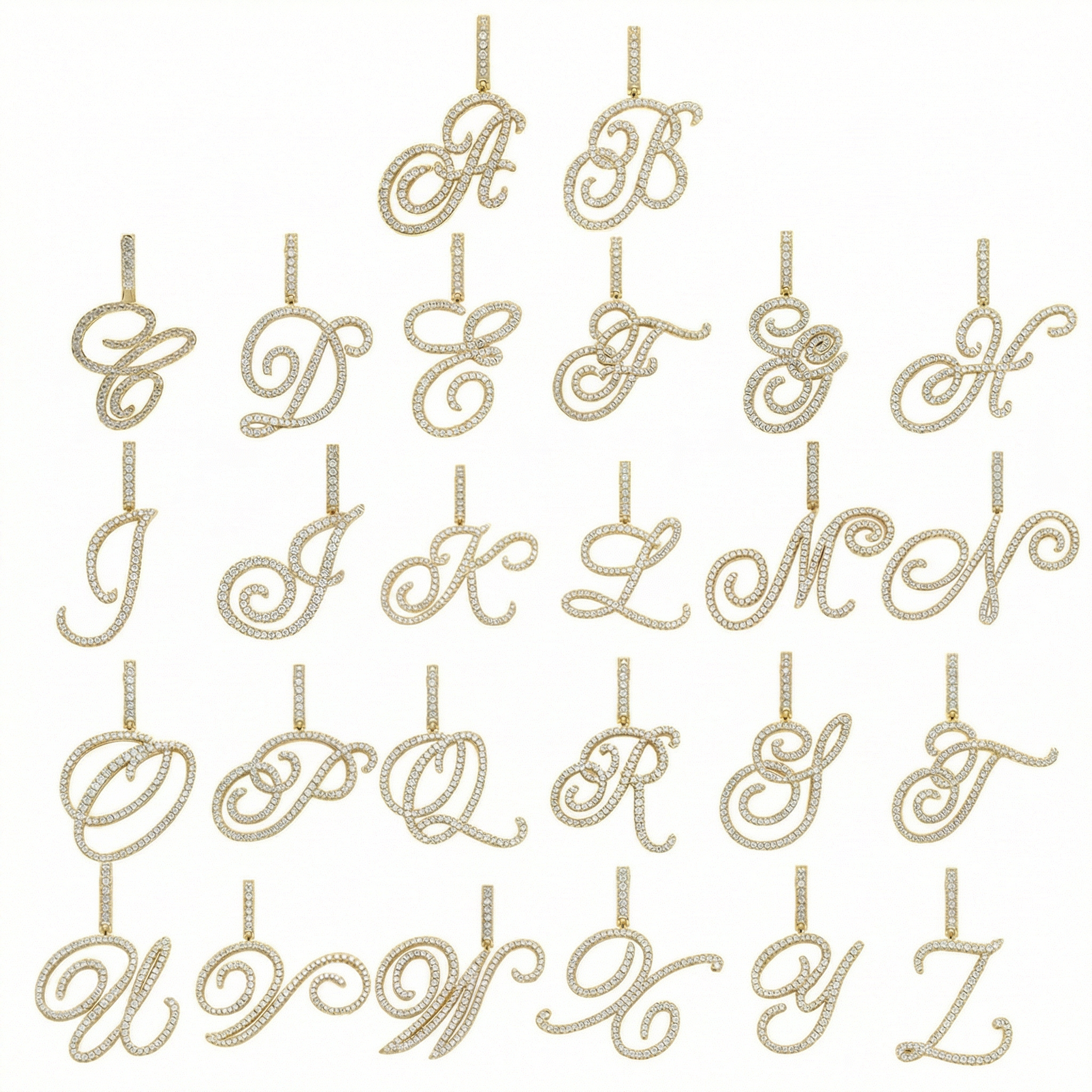 Luxe Cursive Diamond Accented Initial Necklace