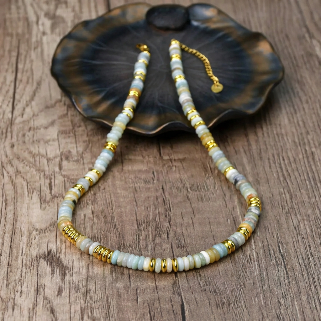 Gold Accented Boho Beaded Necklaces