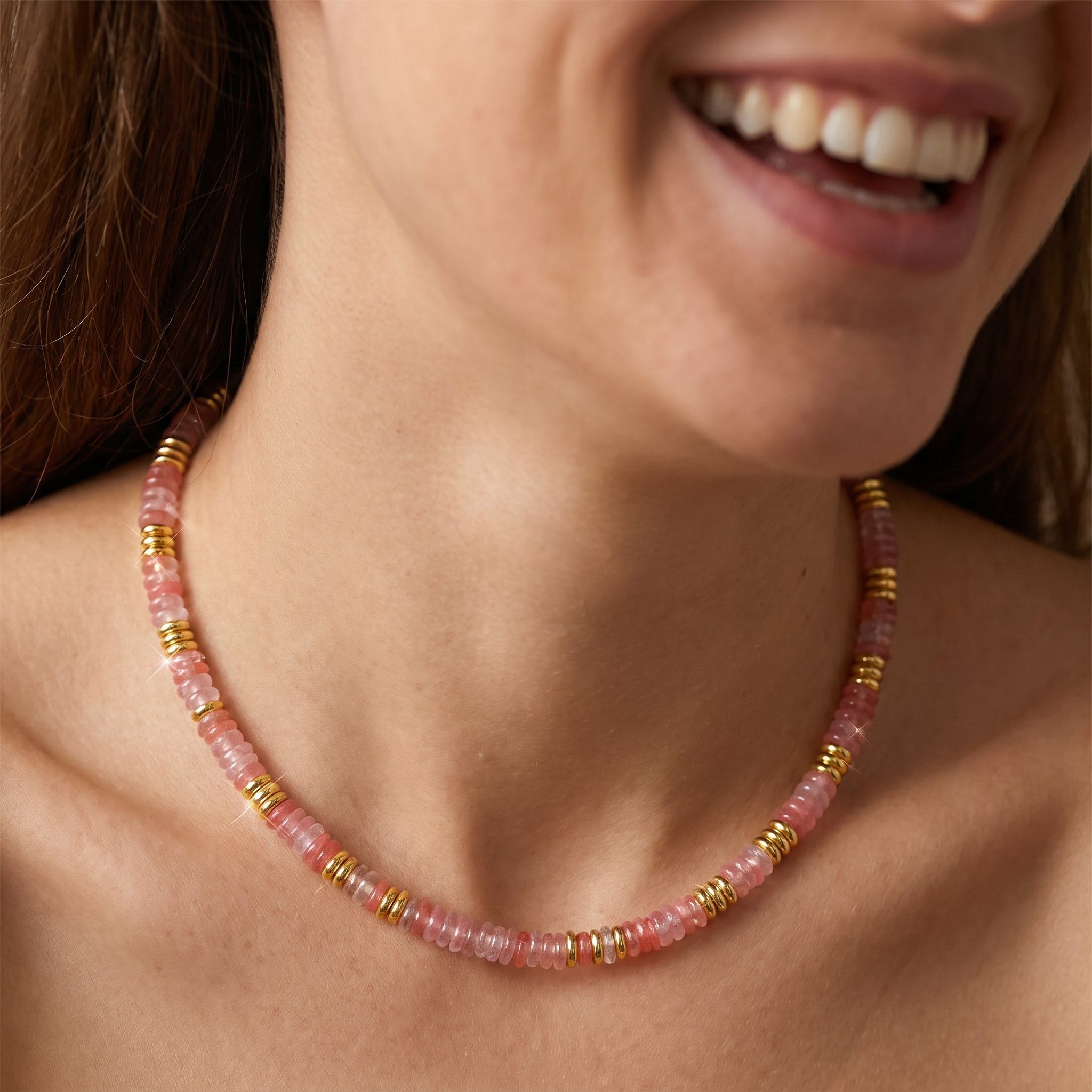 Gold Accented Boho Beaded Necklaces