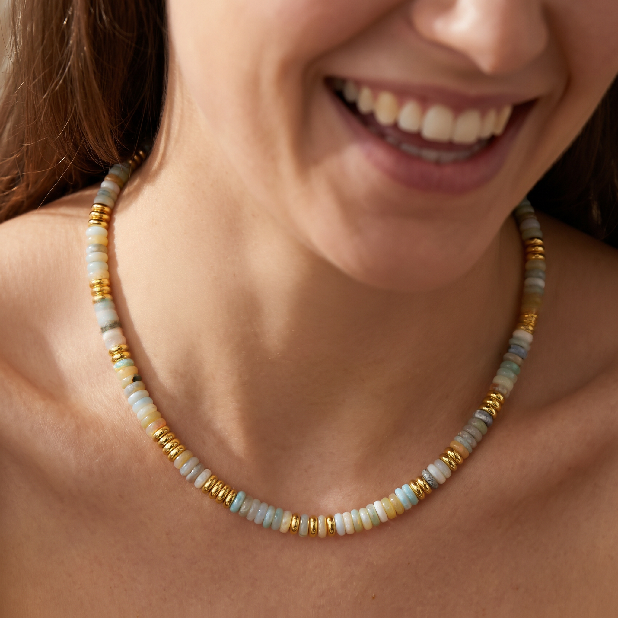 Gold Accented Boho Beaded Necklaces