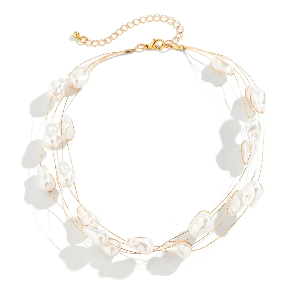 Layered Strung Pearls Bracelet and Necklace