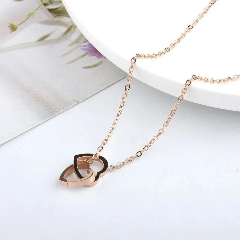 Minimal Love Lock Heart Necklace