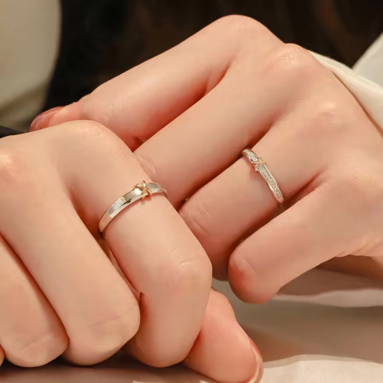 Romantic X Couples Rings