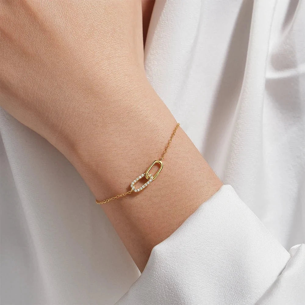 S925 Forever Linked Diamond Contrast Bracelet