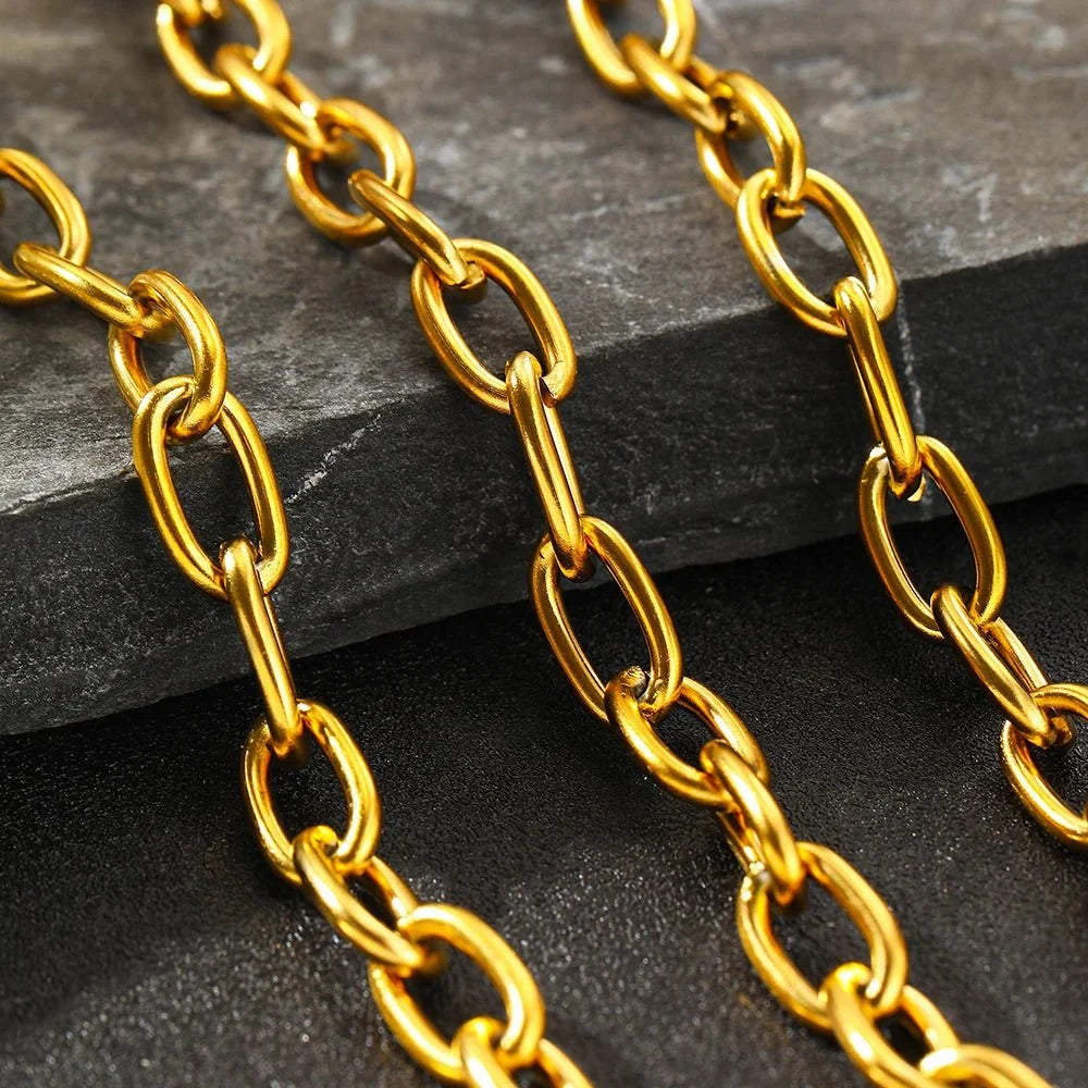 Simple Paperclip Necklace & Bracelet Set