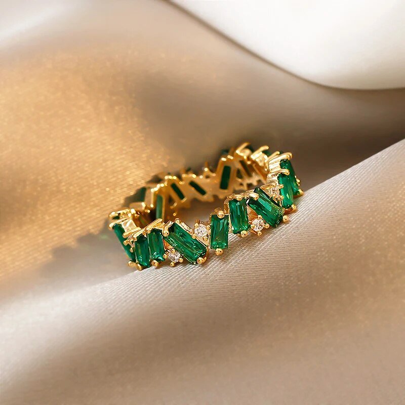 Staggering Baguette Crystal Rings