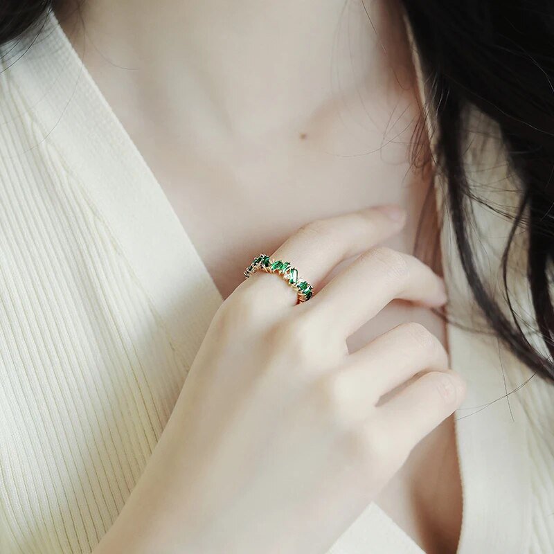 Staggering Baguette Crystal Rings